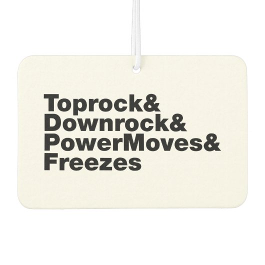 移動の分割(ブレークダンス) カーエアーフレッシュナー (正面)