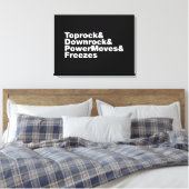 移動の分割（ブレークダンス） キャンバスプリント (インサイチュ (寝室))