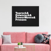 移動の分割（ブレークダンス） キャンバスプリント (インサイチュ (リビング))