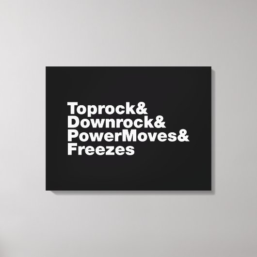 移動の分割（ブレークダンス） キャンバスプリント (正面)