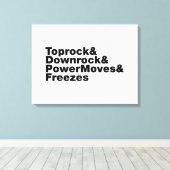 移動の分割（ブレークダンス） キャンバスプリント (インサイチュ (ウッドフロア))