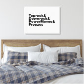 移動の分割（ブレークダンス） キャンバスプリント (インサイチュ (寝室))