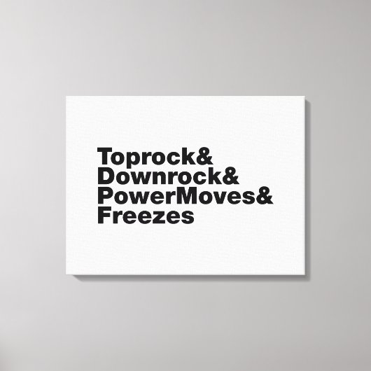 移動の分割（ブレークダンス） キャンバスプリント (正面)