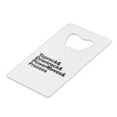 移動の分割（ブレークダンス） クレジットカード栓抜き (正面アングル)