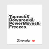 移動の分割(ブレークダンス) シール (シート)