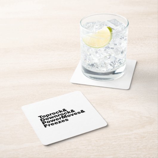 移動の分割(ブレークダンス) スクエアペーパーコースター (インサイチュ)