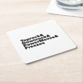 移動の分割(ブレークダンス) スクエアペーパーコースター (アングル)