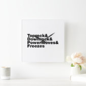 移動の分割（ブレークダンス） スクエア壁時計 (ホーム)