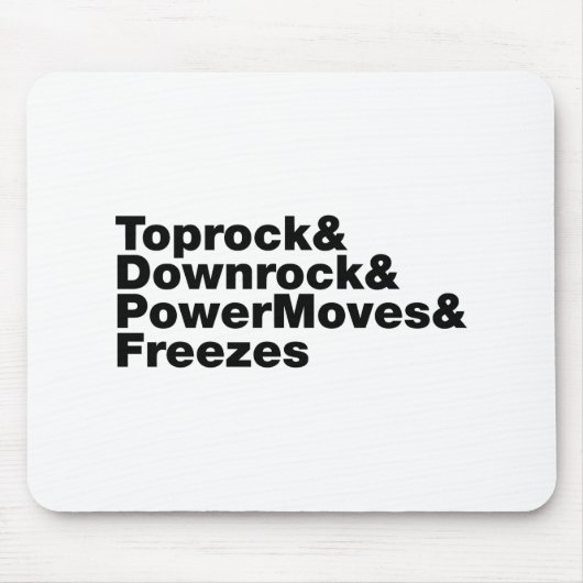 移動の分割（ブレークダンス） マウスパッド (正面)