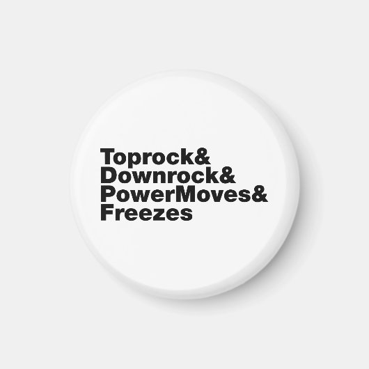 移動の分割（ブレークダンス） マグネット (正面)