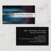 移動の名刺のテンプレート(青い) 名刺 (正面/裏面)