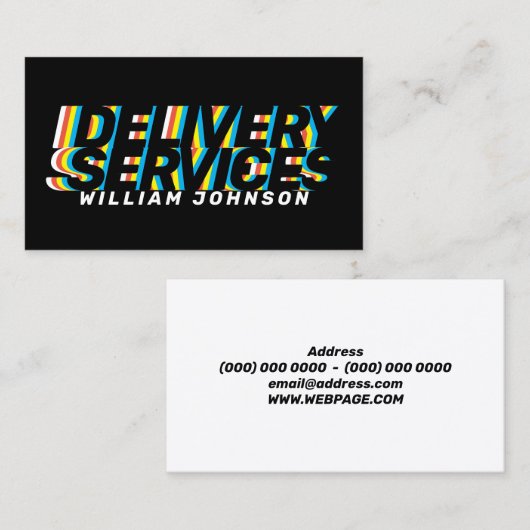 移動はっきりした文字 名刺 (正面/裏面)