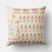 移動を描写しているBeni Hasanの壁絵画 クッション (裏面)