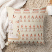 移動を描写しているBeni Hasanの壁絵画 クッション (ブランケット)