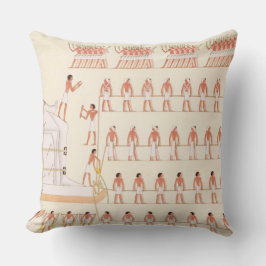 移動を描写しているBeni Hasanの壁絵画 クッション