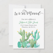 移動アナウンスメントカードサボテン多肉南向 案内状 (正面)