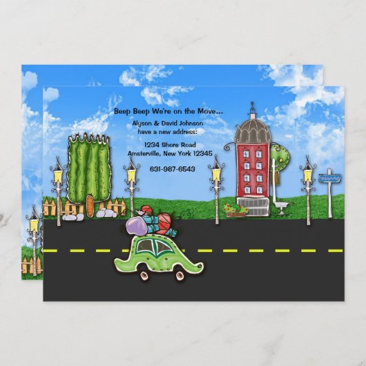 移動オン移動発表 案内状 (正面/裏面)