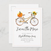 移動カボチャひまわり自転車の移動にシック 案内ポストカード (正面/裏面)