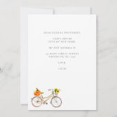 移動カボチャひまわり自転車の移動にシック 案内状 (裏面)