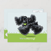移動コッカースパニエル犬新しいアドレス 案内ポストカード (正面/裏面)
