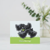 移動コッカースパニエル犬新しいアドレス 案内ポストカード (スタンド正面)