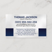 移動サービス – 再配置 – ラインアート 名刺 (裏面)