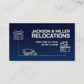 移動サービス – 再配置 – ラインアート 名刺 (正面)