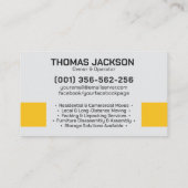 移動サービス – 再配置 – ラインアート 名刺 (裏面)