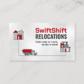 移動サービス – 再配置 – ラインアート 名刺 (正面)