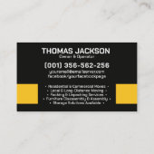 移動サービス – 再配置 – ラインアート 名刺 (裏面)