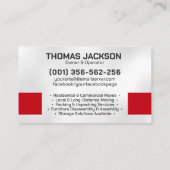 移動サービス – 再配置 – ラインアート 名刺 (裏面)