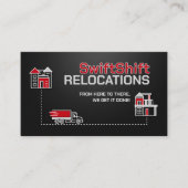 移動サービス – 再配置 – ラインアート 名刺 (正面)