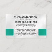 移動サービス – 再配置 – ラインアート 名刺 (裏面)