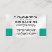 移動サービス – 再配置 – ラインアート 名刺 (裏面)