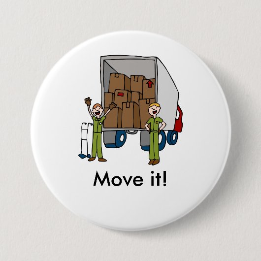 移動トラックの人ボタン 缶バッジ (正面)
