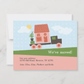 移動トラックの引っ越しましたカード 案内状 (正面)