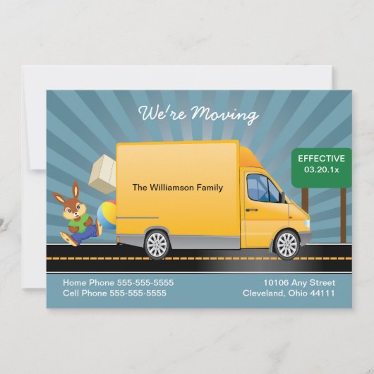 移動トラックの移動発表 案内状 (正面)