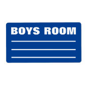 移動パッキング整理ラベル – ボーイズ寝室 ラベル (正面)