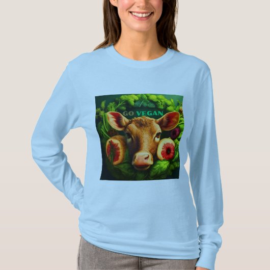 移動ビーガン救動物 Tシャツ (正面)