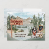 移動ブラックコッカースパニエル犬新しいアドレス 案内ポストカード (正面/裏面)