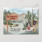 移動ブラックコッカースパニエル犬新しいアドレス 案内ポストカード (正面)