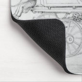 移動ベッドの蒸気キャリッジ1827年 マウスパッド (コーナー)