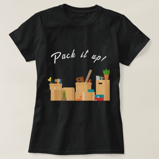 移動ボックスにパック Tシャツ (デザイン正面)