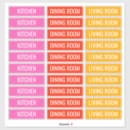 移動ボックスのカスタマイズ可能なラベル シール