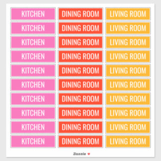 移動ボックスのカスタマイズ可能なラベル シール