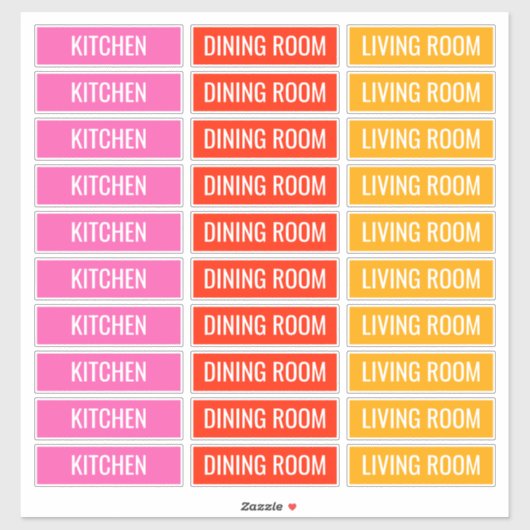 移動ボックスのカスタマイズ可能なラベル シール (シート)