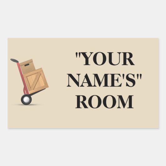 移動ボックスラベル – カスタマイズ可能 長方形シール (正面)