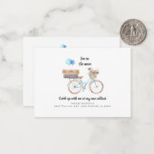 移動上の新しいアドレス水の色バイク移動 ノートカード (正面/裏面インサイチュ)