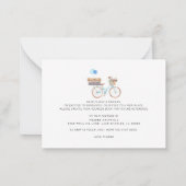 移動上の新しいアドレス水の色バイク移動 ノートカード (裏面)