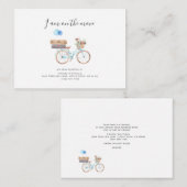 移動上の新しい住所の水の色の自転車の移動 ノートカード (正面/裏面)